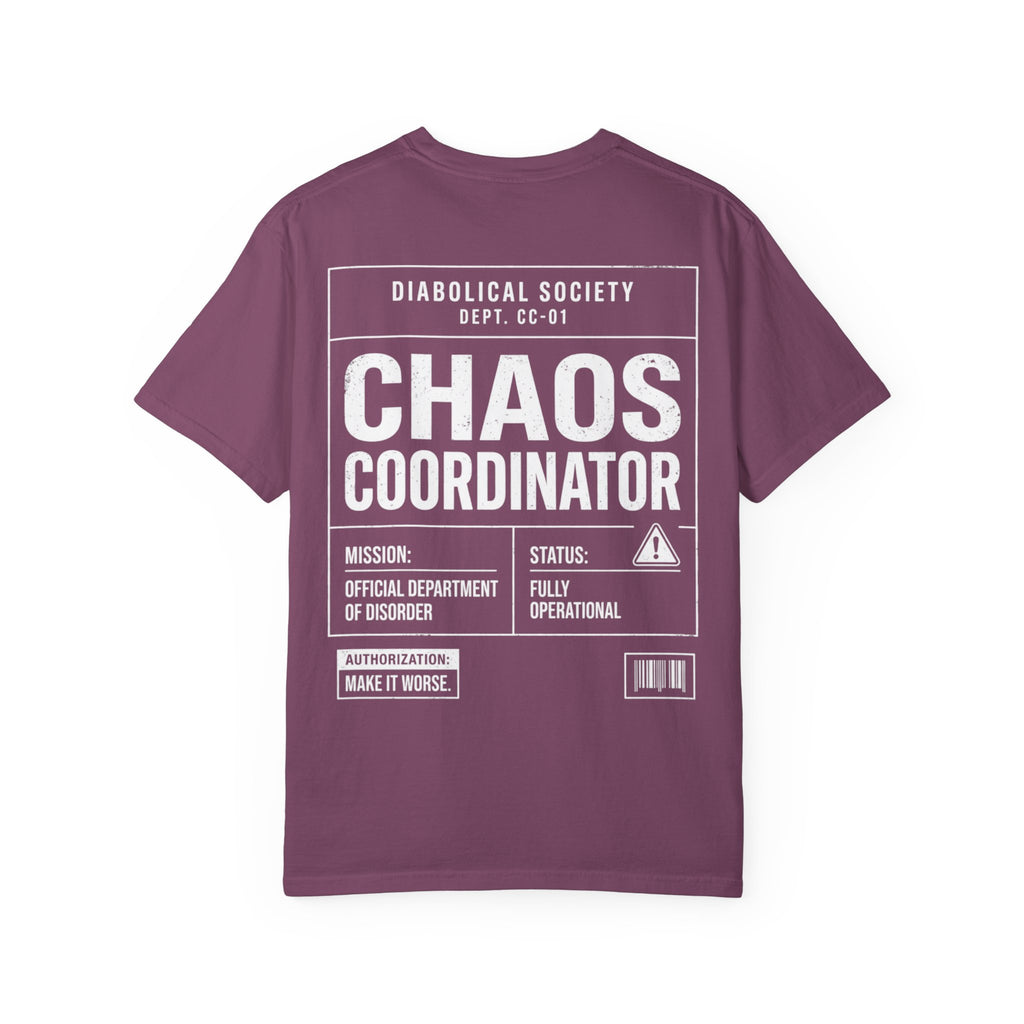 Chaos Coordinator T-Shirt — Diabolical Society Graphic Tee