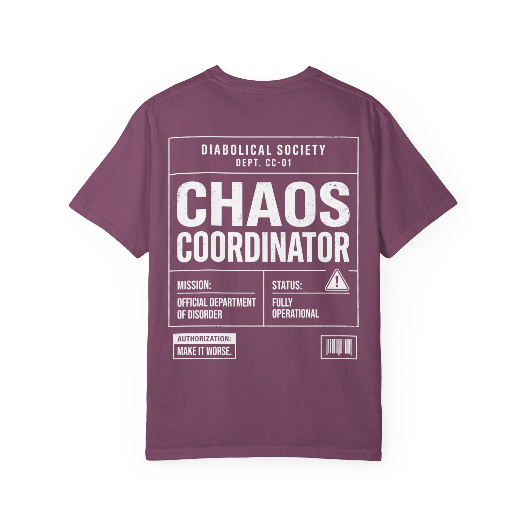 Chaos Coordinator T-Shirt — Diabolical Society Graphic Tee