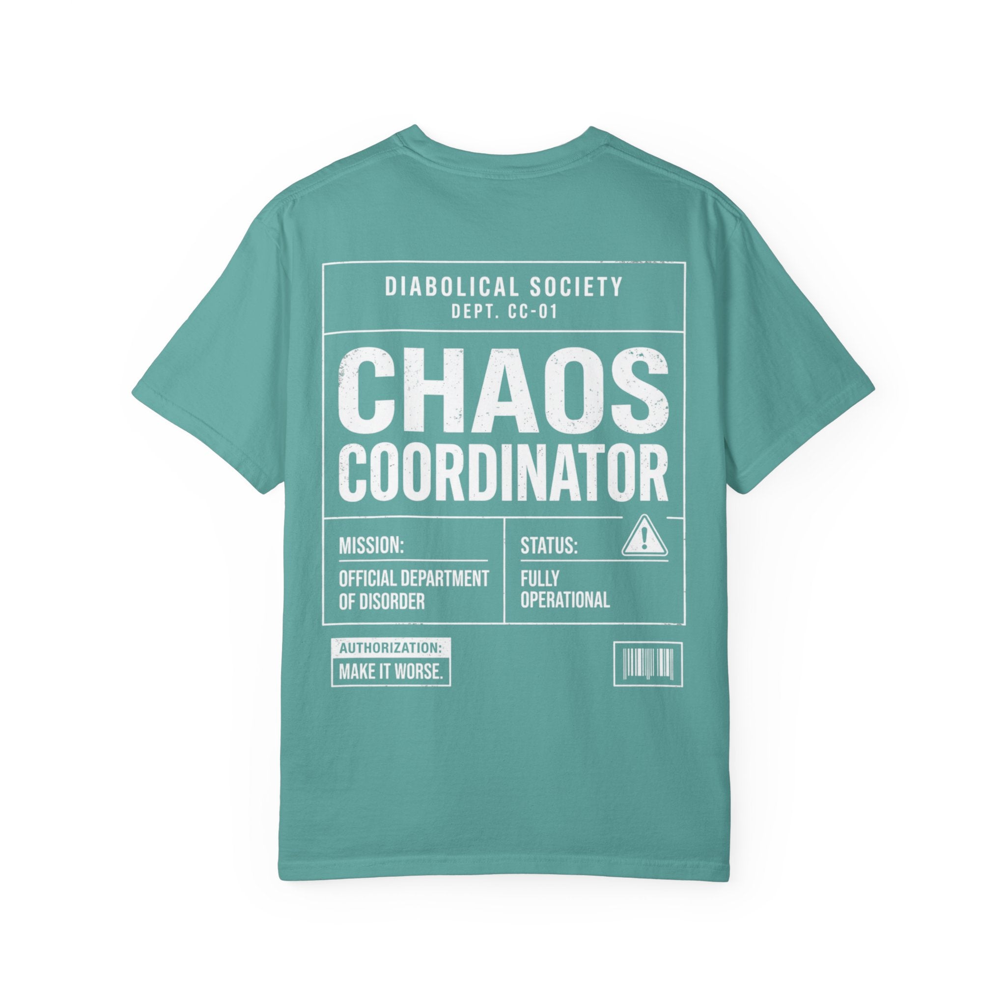 Chaos Coordinator T-Shirt — Diabolical Society Graphic Tee