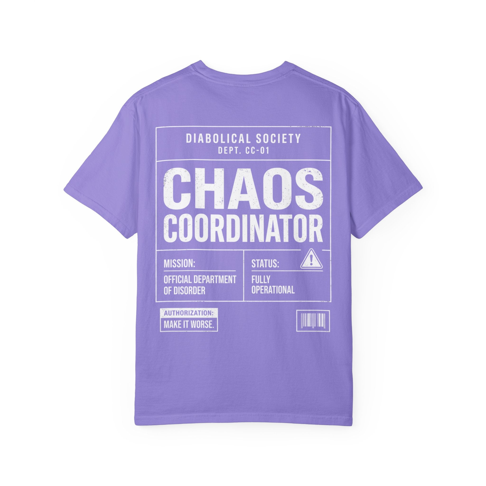 Chaos Coordinator T-Shirt — Diabolical Society Graphic Tee