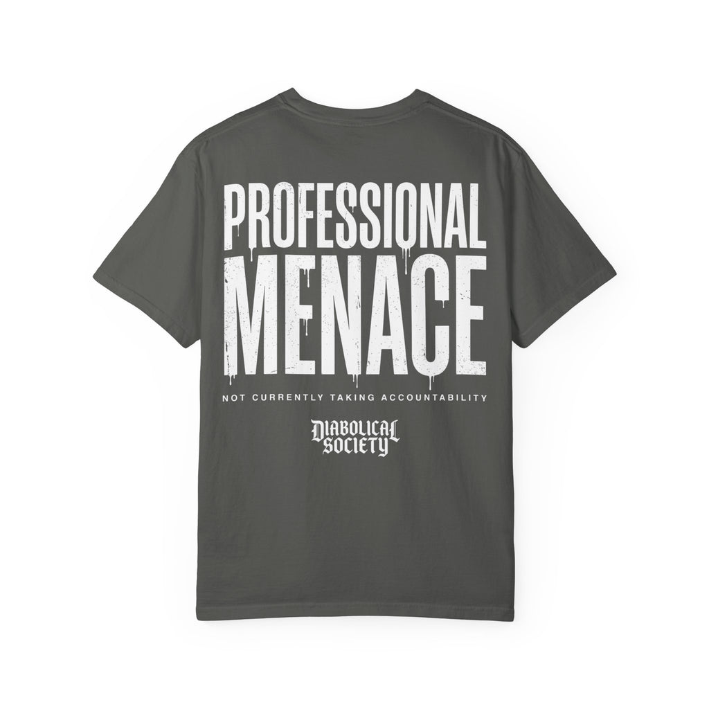 Professional Menace T-Shirt — 'Diabolical Society' Graphic Tee