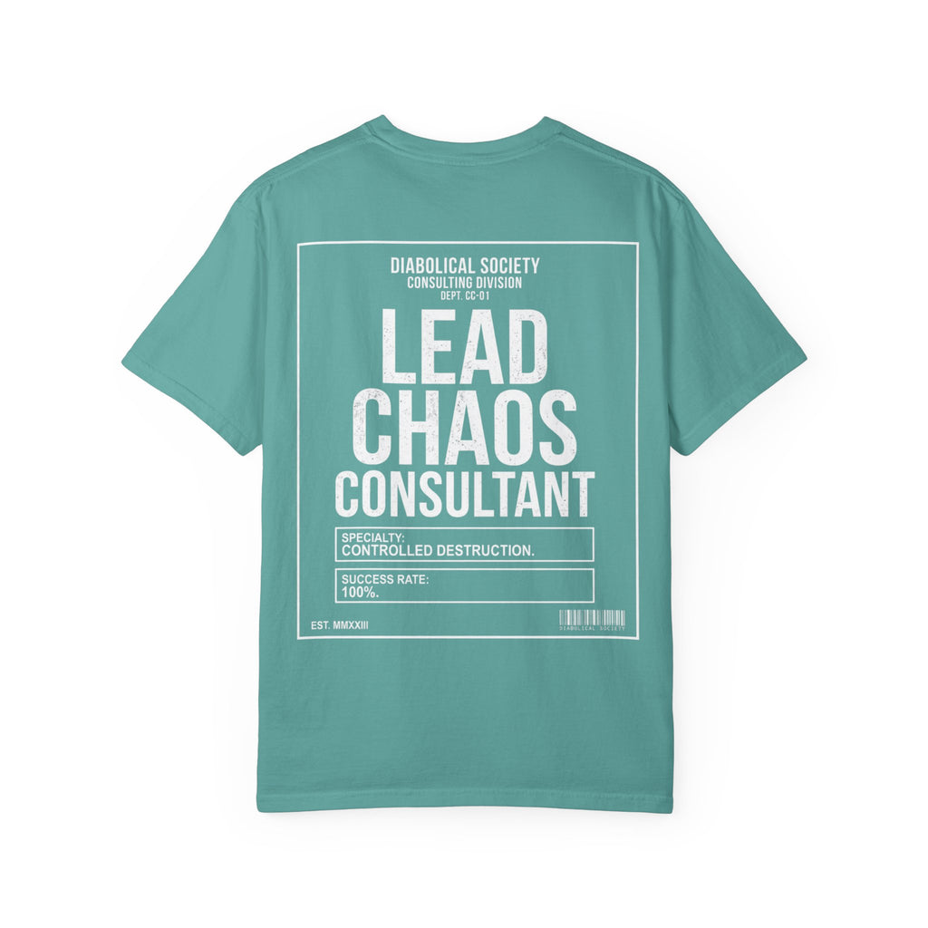 Lead Chaos Consultant T-Shirt — "Diabolical Society" Graphic Tee
