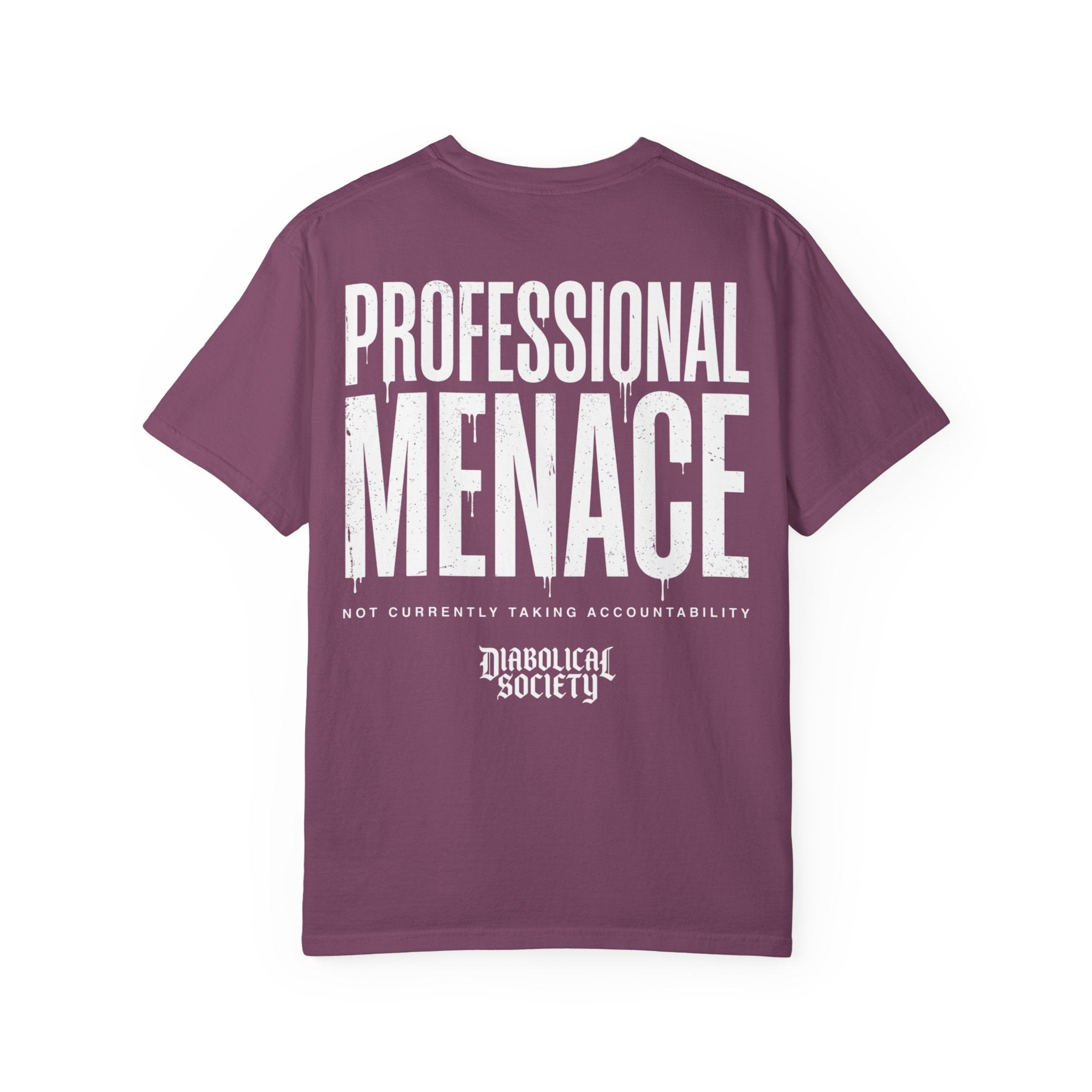 Professional Menace T-Shirt — 'Diabolical Society' Graphic Tee