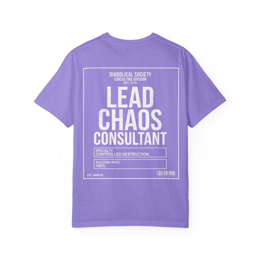 Lead Chaos Consultant T-Shirt — "Diabolical Society" Graphic Tee