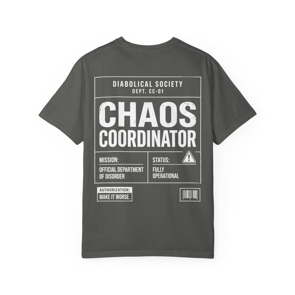 Chaos Coordinator T-Shirt — Diabolical Society Graphic Tee