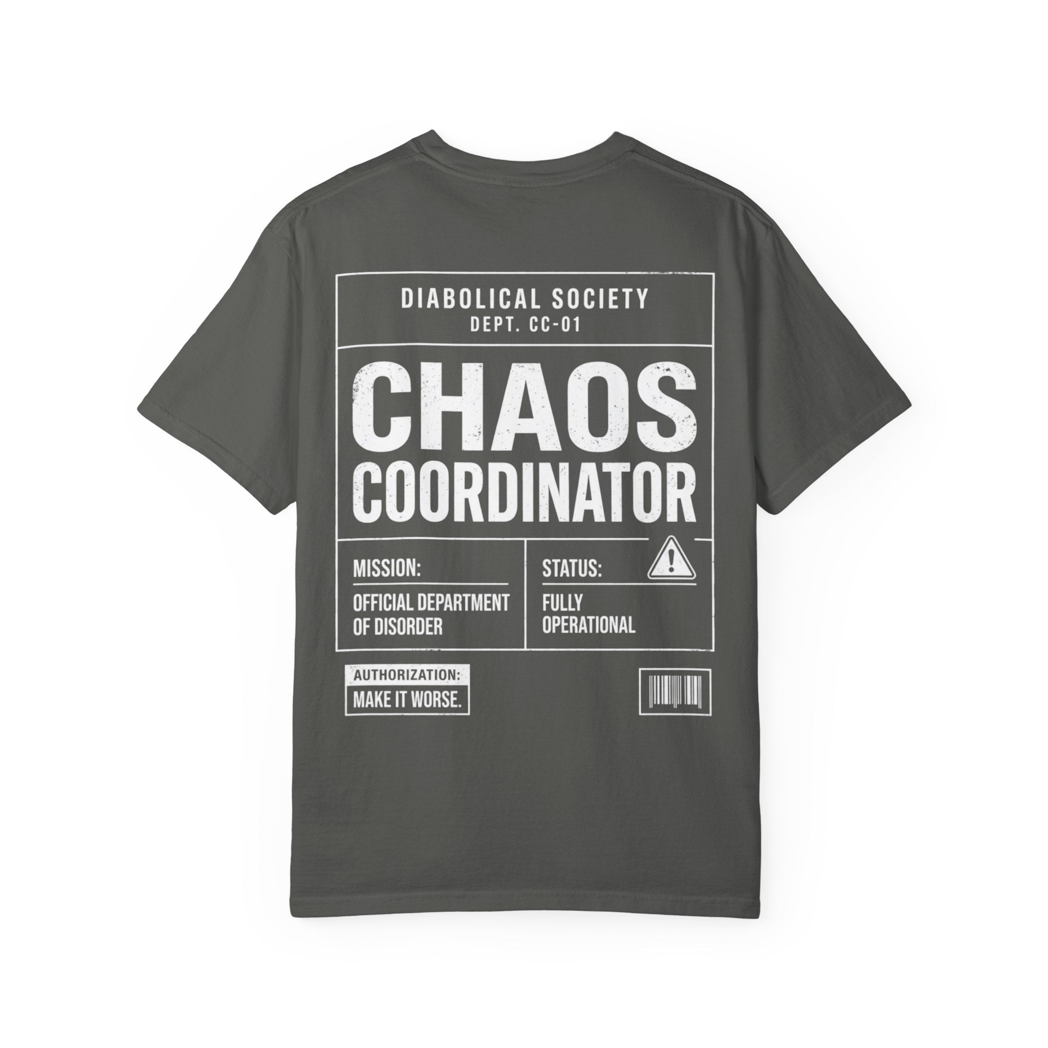 Chaos Coordinator T-Shirt — Diabolical Society Graphic Tee