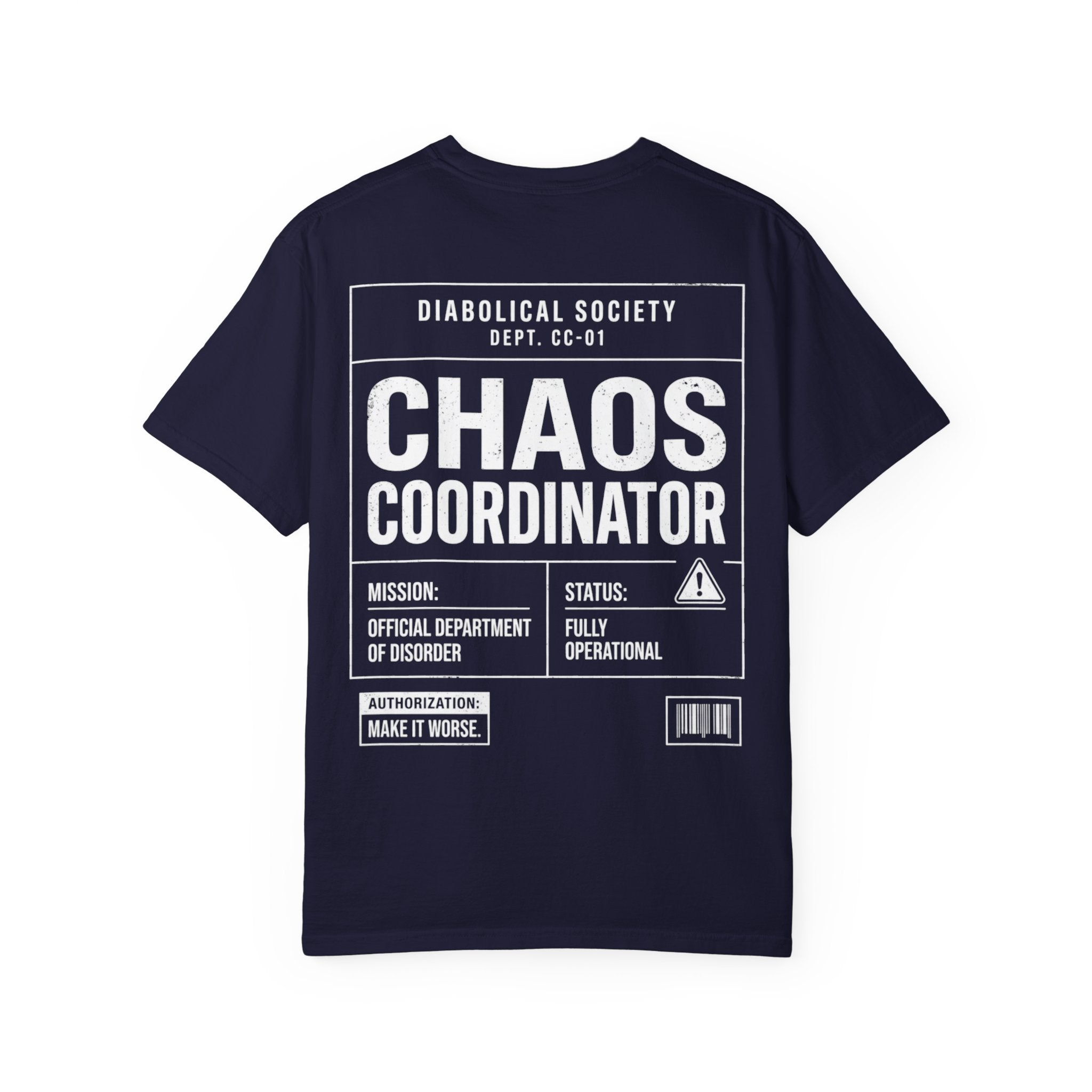 Chaos Coordinator T-Shirt — Diabolical Society Graphic Tee