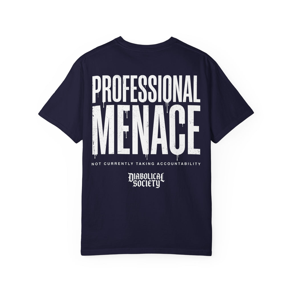 Professional Menace T-Shirt — 'Diabolical Society' Graphic Tee